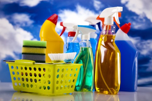 Tidying desks and common areas during office cleaning in Westkensington