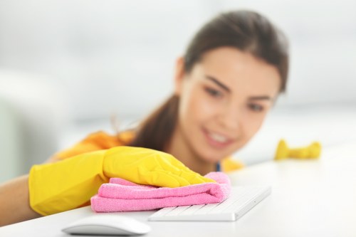 Finishing touches on a post-renovation clean in West Kensington